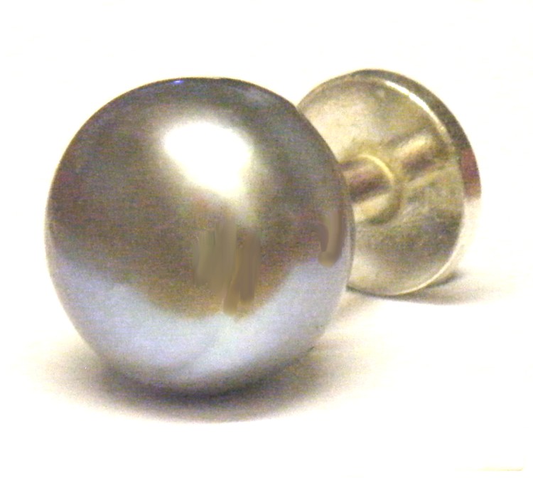 Silver 11.9mm Pearl Buttonhole